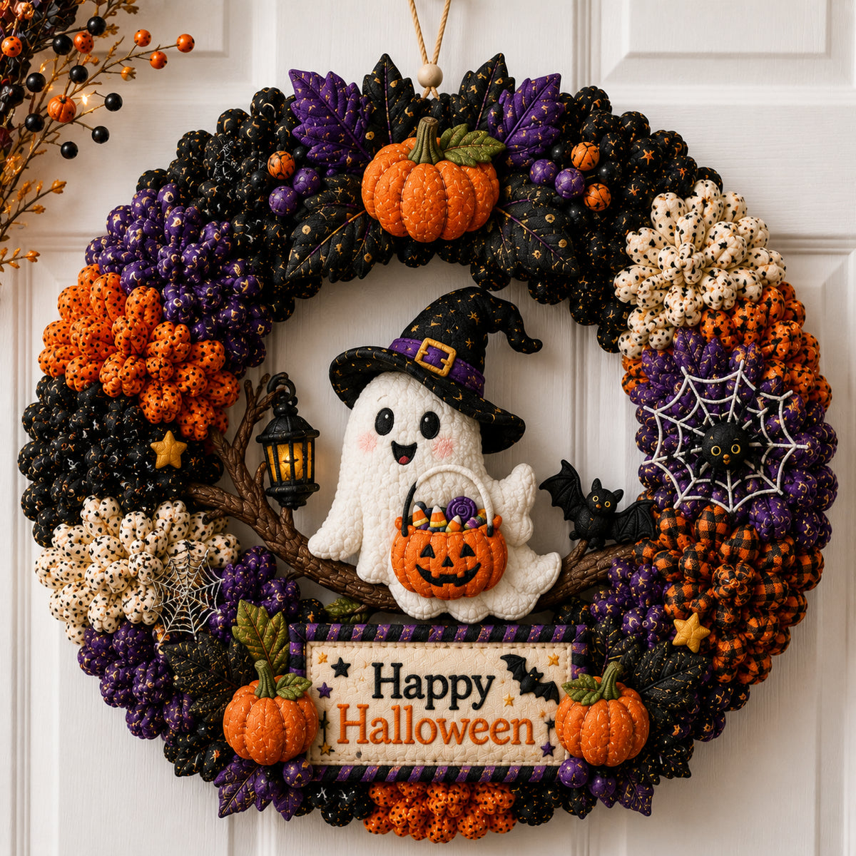 Halloween Poke Wreath DIY Kit Collection – Black Cat, Ghost, Skeleton, Haunted House & Witchy Designs