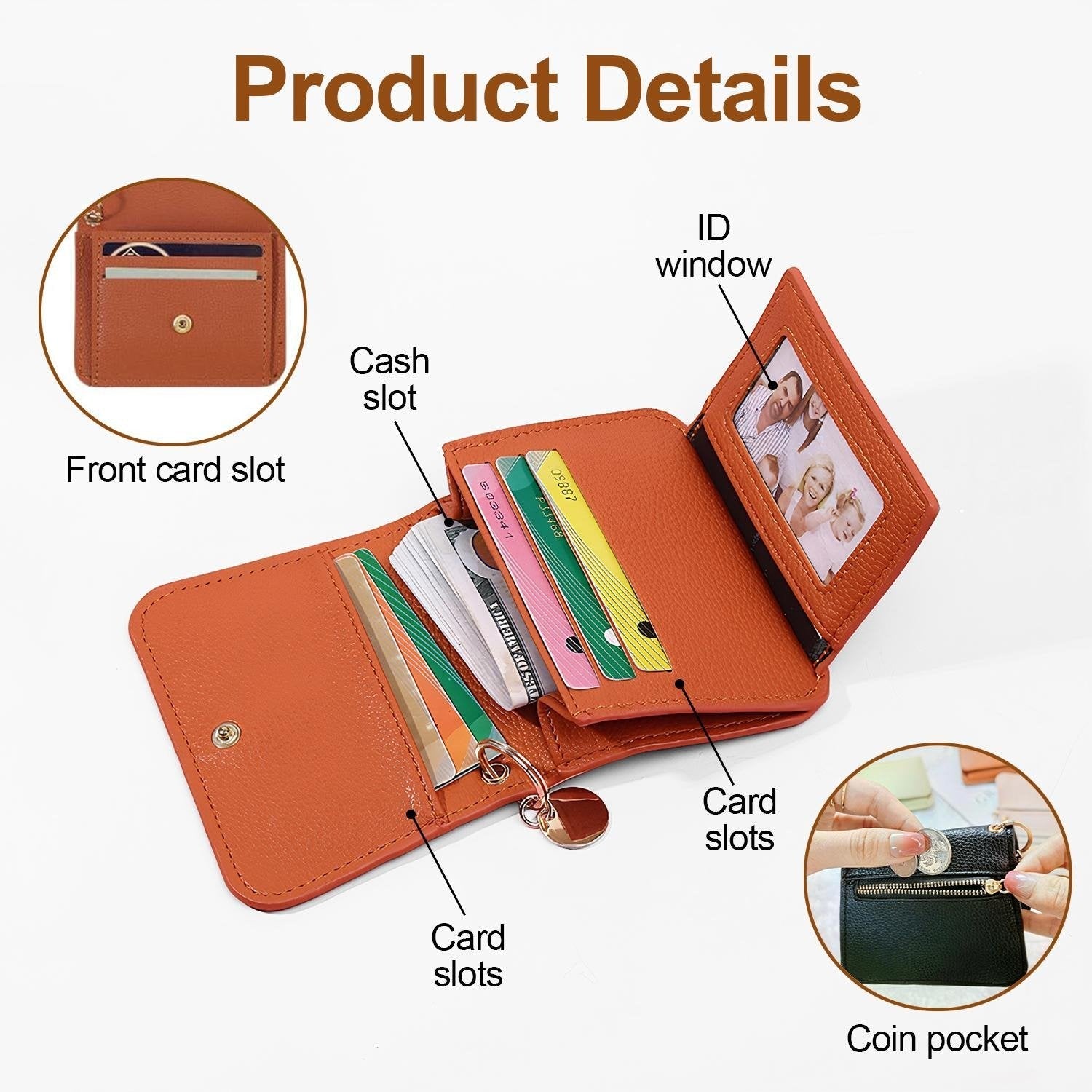 💖Hot 49% OFF🌹RFID Short Wallets for Women – Fashionable Card Holder with Key Ring & Coin Purse