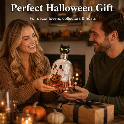 🔥Last Day 50% OFF - Ghost Pumpkin Halloween Decanter 🎃 Spooky Glass Whiskey Bottle