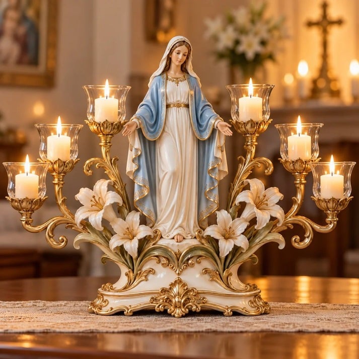 💯✨🕯️ Light of His Presence — Sacred Christian Candleholder ✝️🤍