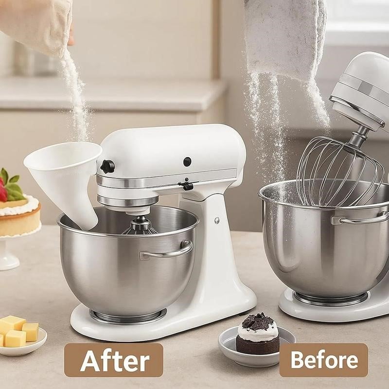 🔥LAST DAY 48% OFF - ✨Flour Funnel for Kitchen Aid Stand Mixer