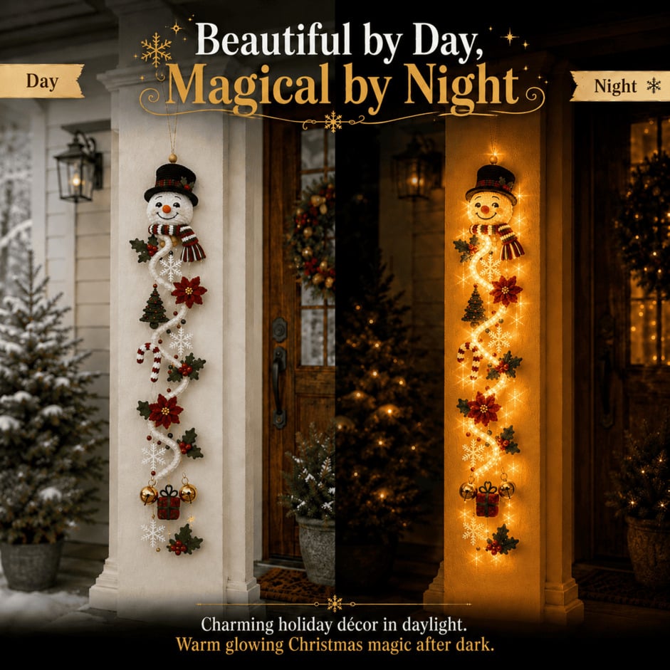 ⏳ Last day! 49% OFF – 🎅MerryCascade™ Glowing Christmas Door Hanger