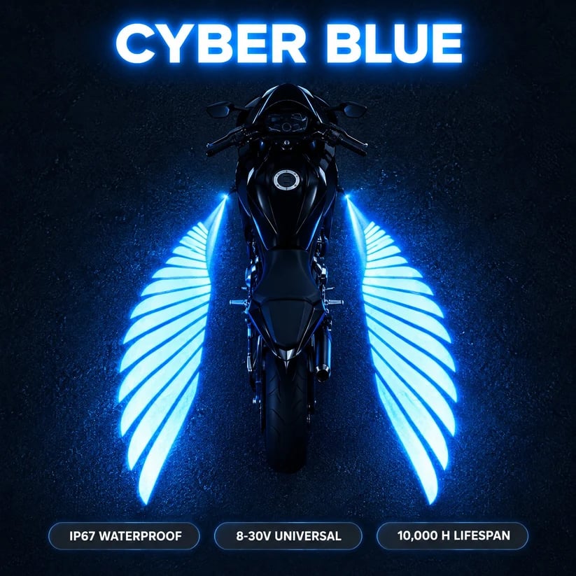 ⏰ LAST DAY 49% OFF 🏍️ Angel Wing Motorcycle LED Projector Lights (1 Pair)