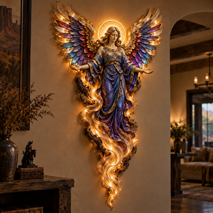 ✝️ Heavenly Radiance™ Lighted Angel Wall Sculpture ✨