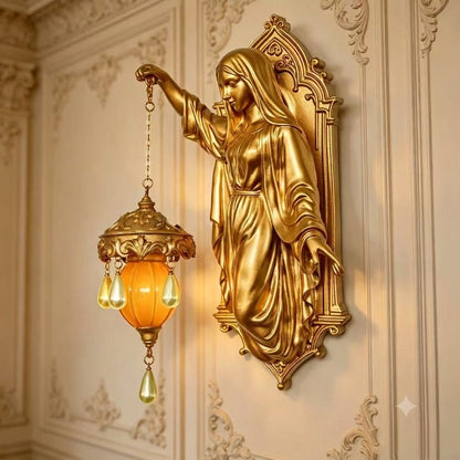 🔥HOT SALE!🧜‍♀️Hand-Painted Mermaid Wall Sconce – Nautical & Artisan Design