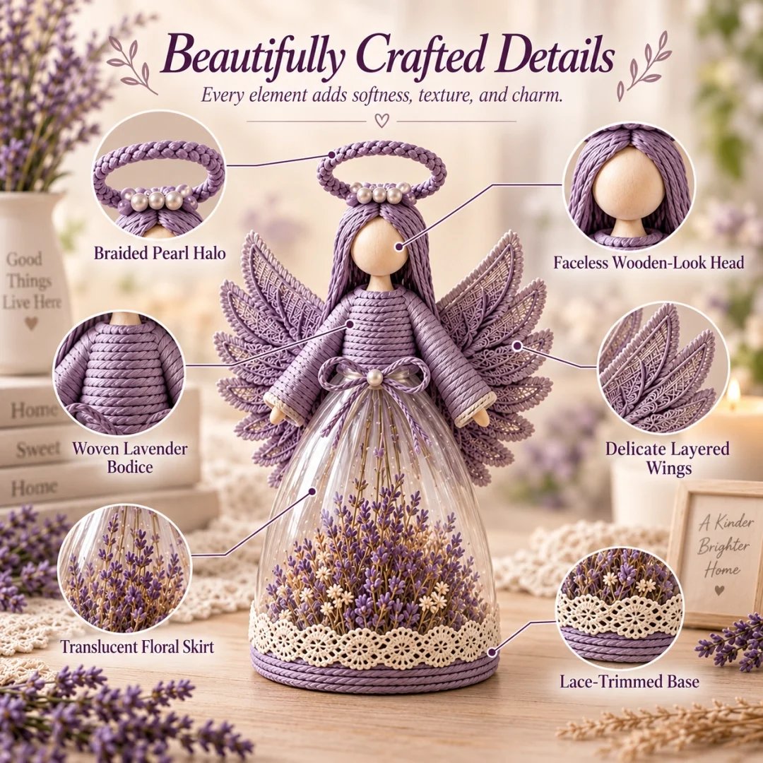 🔥 LAST DAY 49% OFF - 🌸🎁 Lighted Floral Angel Figurine