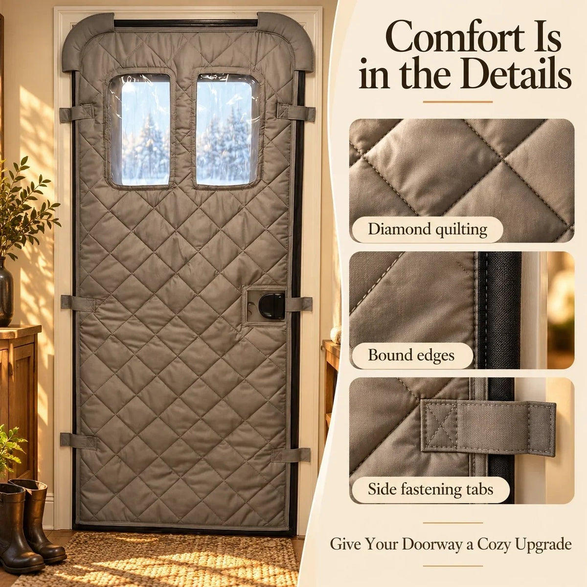 🏠❄️Magnetic Thermal Door Curtain | Keep the Cold Out & Warmth In! 🧲🔥