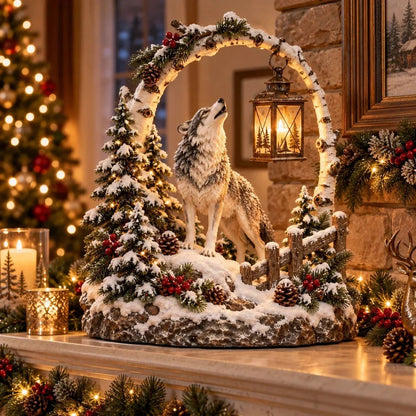 Woodland Christmas Lantern Collection – Lighted Forest Tabletop Decor
