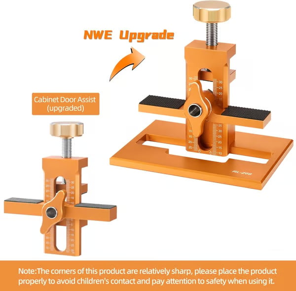 Upgraded 3-in-1 cabinet door installation jig