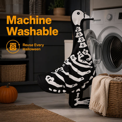 🎃Halloween Goose Skeleton Costume for Porch🪿👻