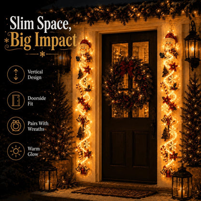 ⏳ Last day! 49% OFF – 🎅MerryCascade™ Glowing Christmas Door Hanger