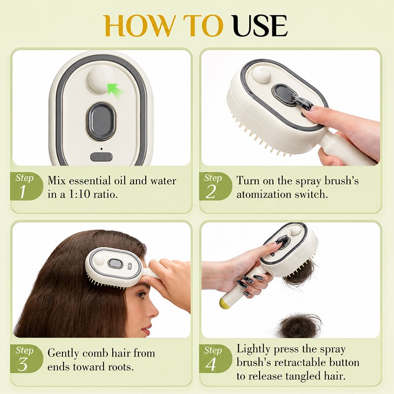 🔥LAST DAY 50% OFF - 💆2026 Electric Steaming Massage Hair Care Brush