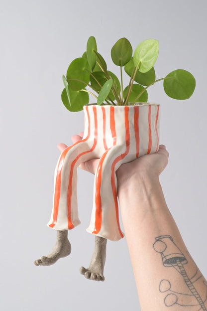 ✨ Cute Legged Human-Shaped Planter Pot Funny Resin Plant Pot