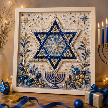 🎁 50% OFF Festival of Lights Sale - DIY Hanukkah Pearl Art Kit ✨
