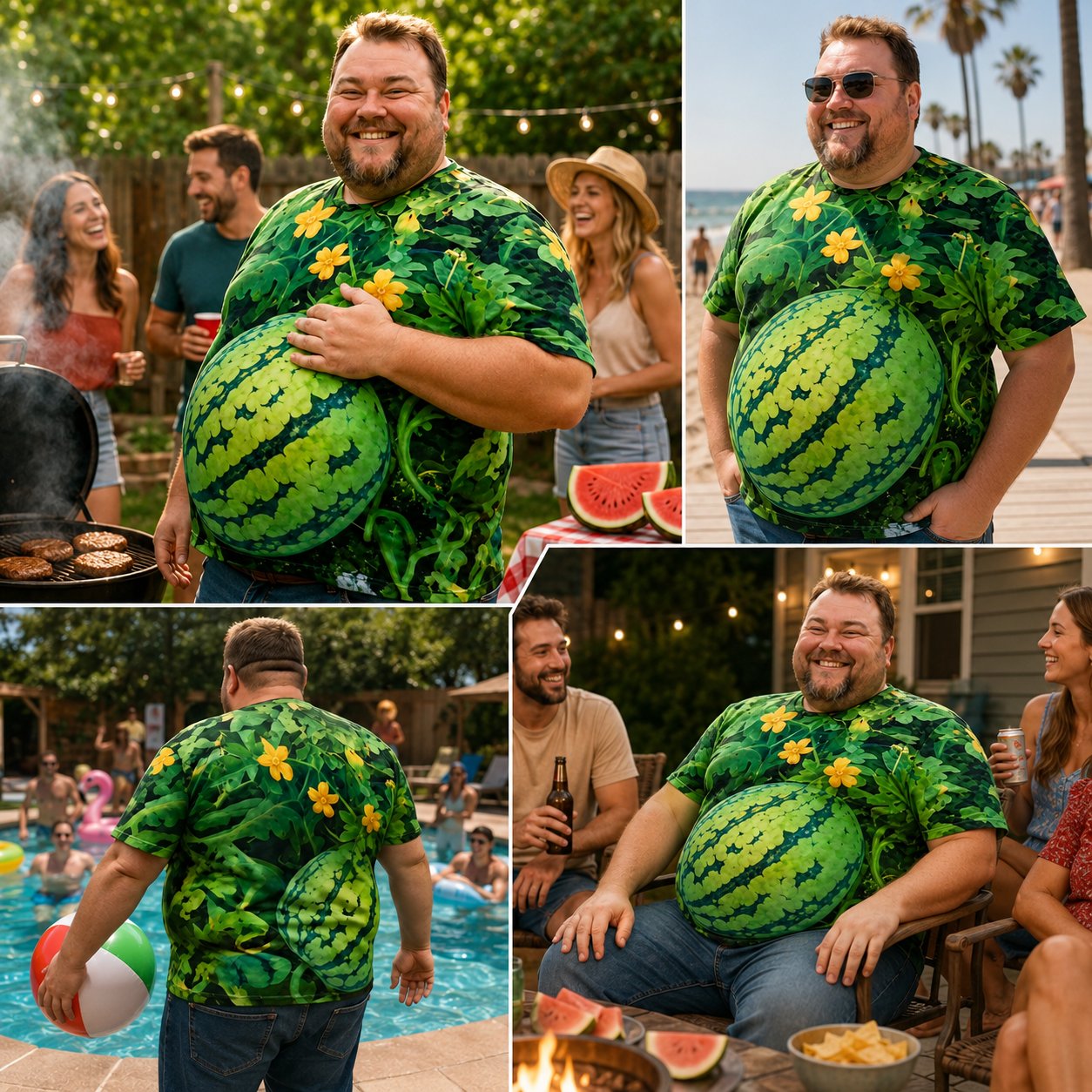 🍉 Turn Your Belly Into A Juicy 3D Watermelon Tee