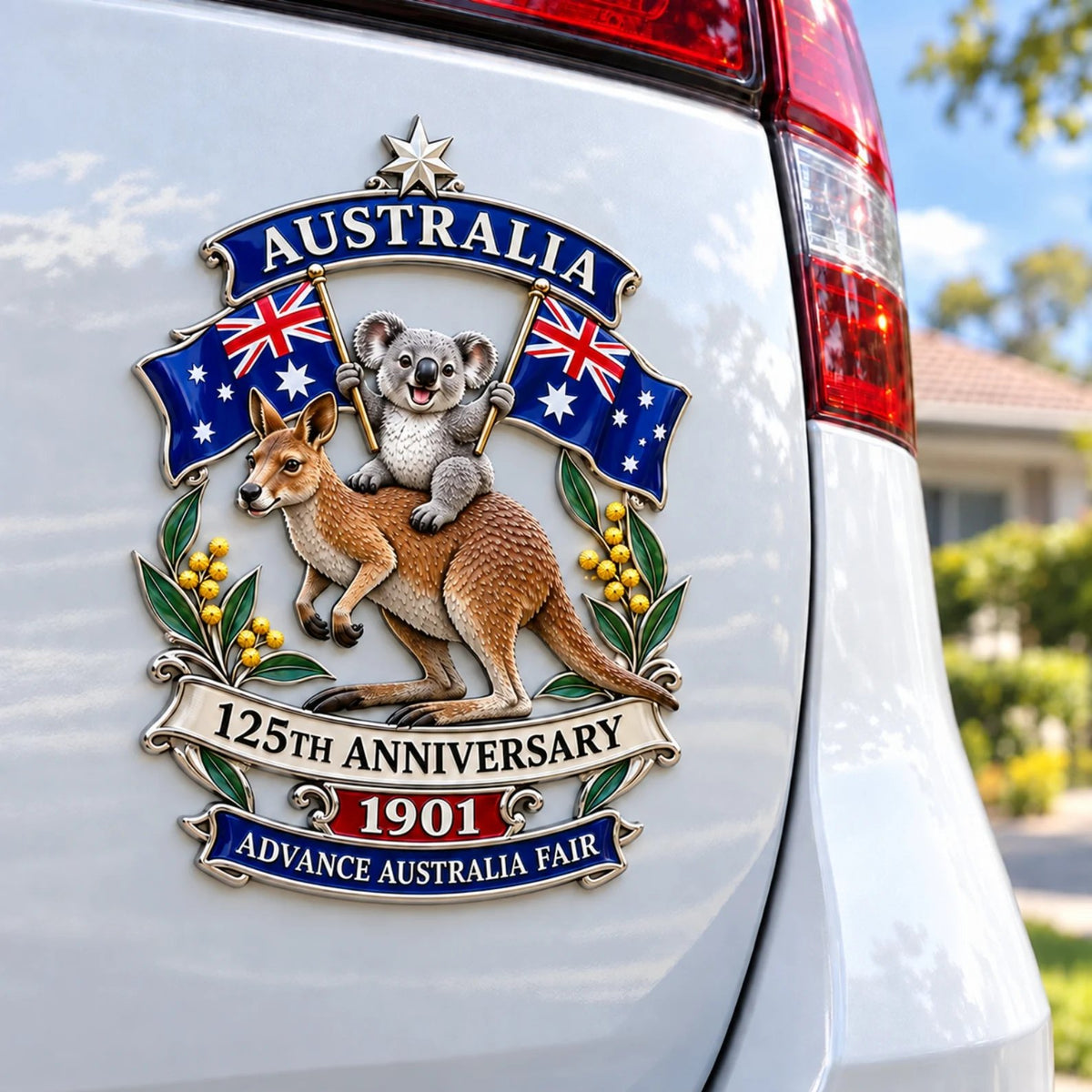 🦘Australia 125th Anniversary Commemorative Metal Car Emblem