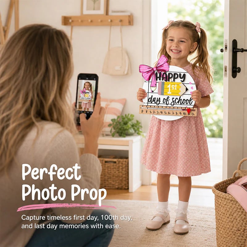 📚Reusable Back-to-School Milestone Board – Kids' Growth Photo Prop