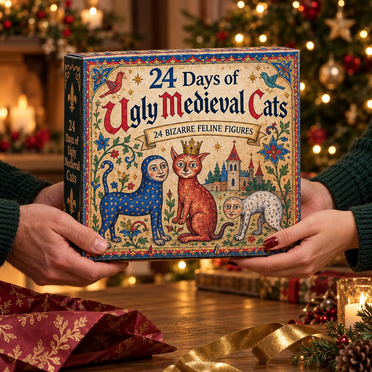Ugly Medieval Cats Advent Calendar Christmas gift