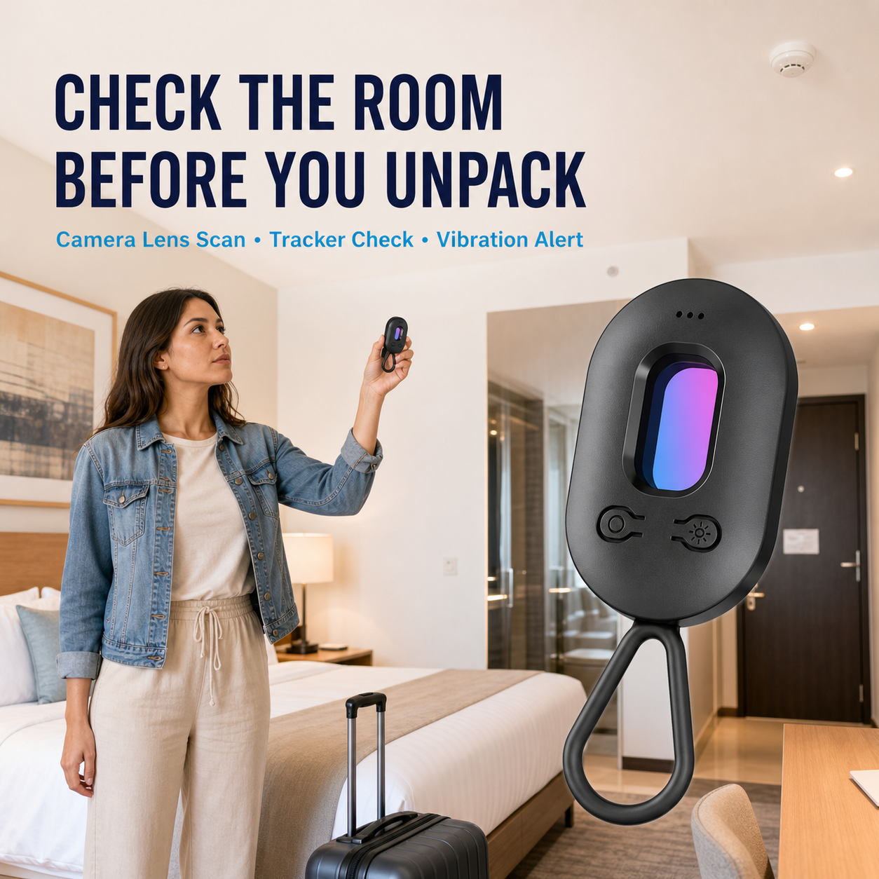 🕵️Hidden Camera Detectors, GPS Tracker, Spy Camera Detector,Anti-intrusion, 30H Working Time