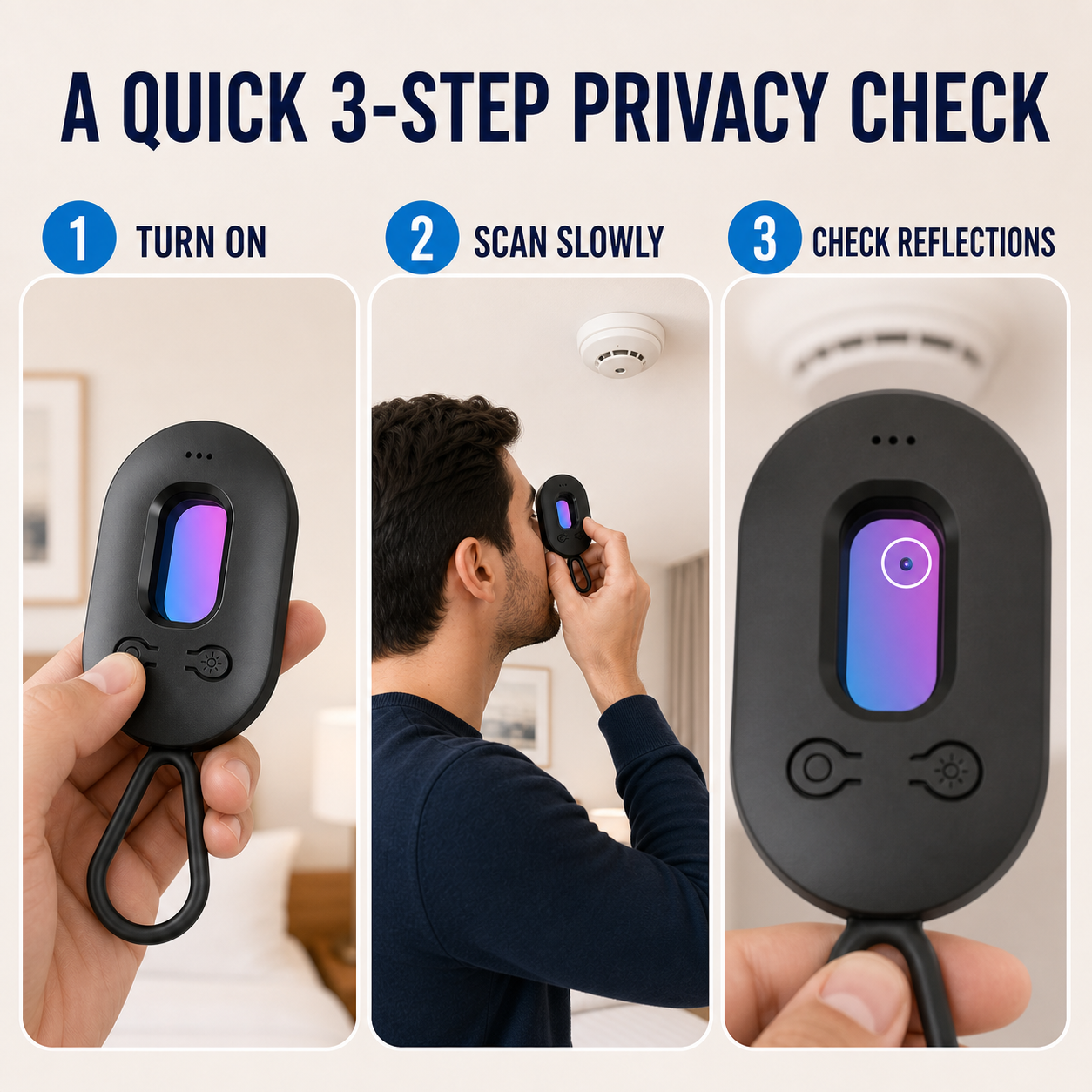🕵️Hidden Camera Detectors, GPS Tracker, Spy Camera Detector,Anti-intrusion, 30H Working Time