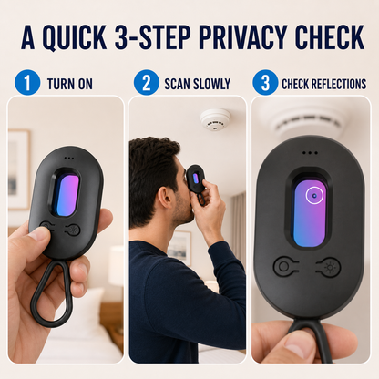 🕵️Hidden Camera Detectors, GPS Tracker, Spy Camera Detector,Anti-intrusion, 30H Working Time