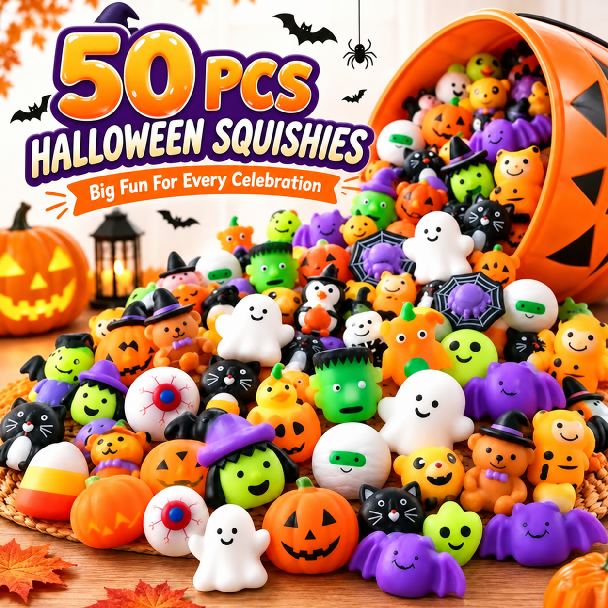 🔥Last Day 50% OFF - 🎃 Halloween Mochi Squishy Toys