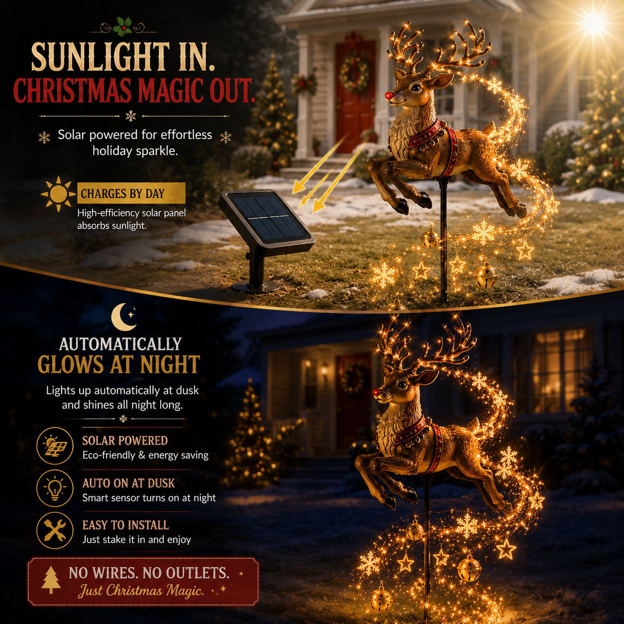 🎄49% OFF🎄✨ Christmas Magic Garden Collection-Transform Your Yard Into A Winter Wonderland With Enchanted Flowing Lights