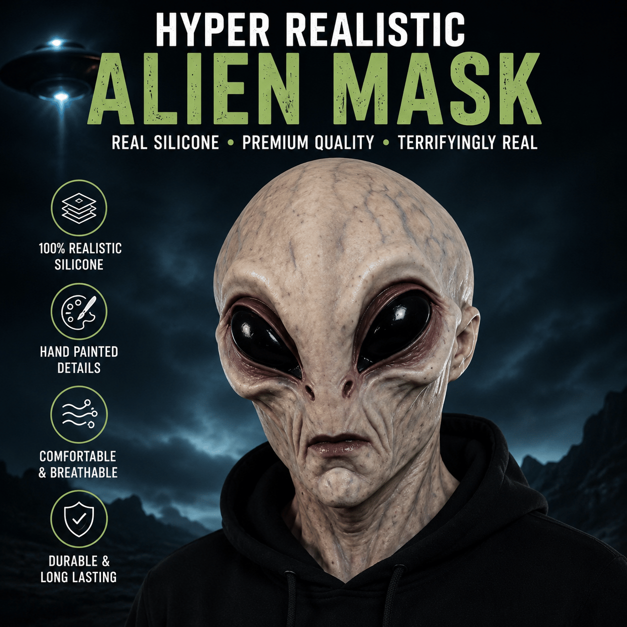 🎁Last Day Promotion 49% OFF🔥Lifelike Alien Silicone Mask