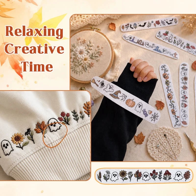 🔥Last Day: 50 % OFF -✨  Halloween Embroidery Pattern Set
