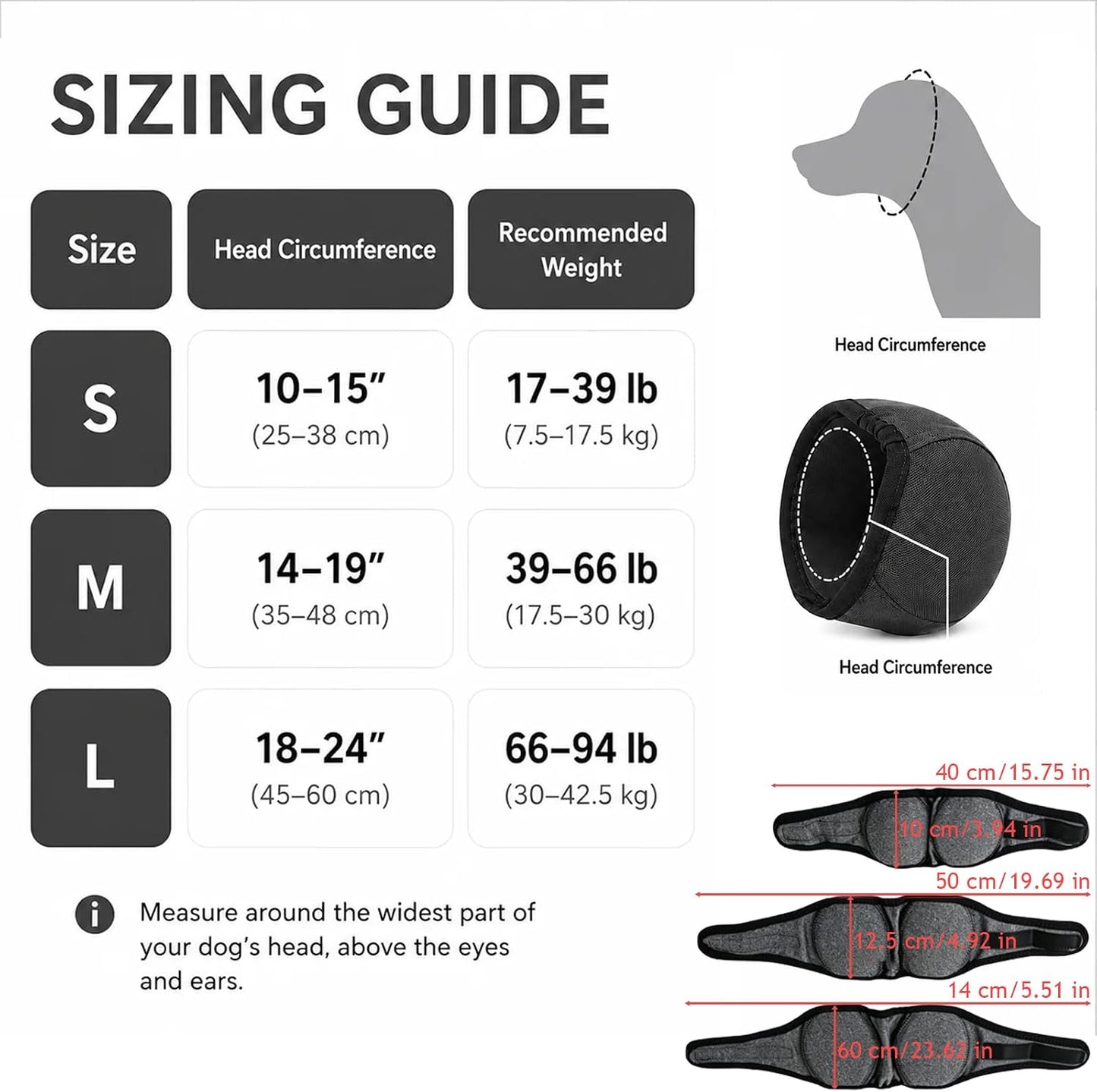 Calming Dog Ear Wrap | Noise-Reducing Ear Protection for Grooming, Bathing & Fireworks