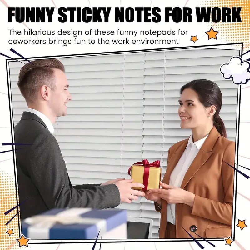 12 Pcs Funny Colleague Gifts - Sarcastic Office Sticky Notes with Flirty Phrases and Passive-Aggressive Jokes,