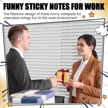 12 Pcs Funny Colleague Gifts - Sarcastic Office Sticky Notes with Flirty Phrases and Passive-Aggressive Jokes,