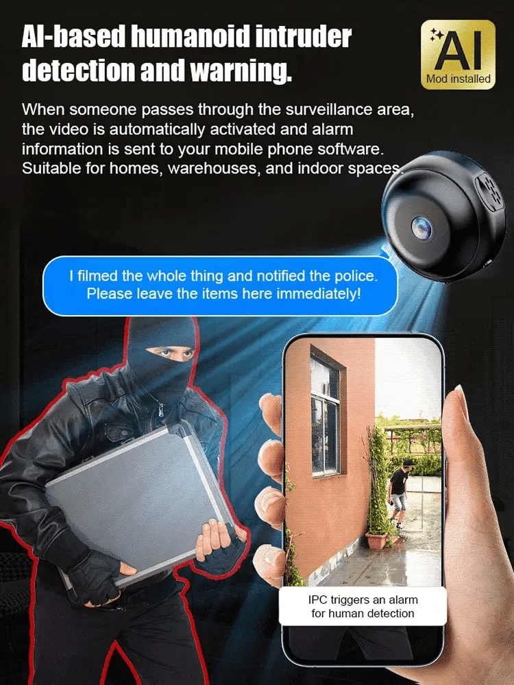 [Upgraded ultra-invisible] No-plug camera🔥