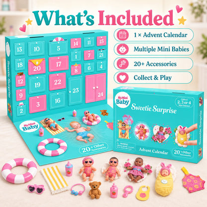 🎄 24-Day Mini Baby Surprise Advent Calendar – Mini Dolls & 20+ Accessories Christmas Countdown Gift