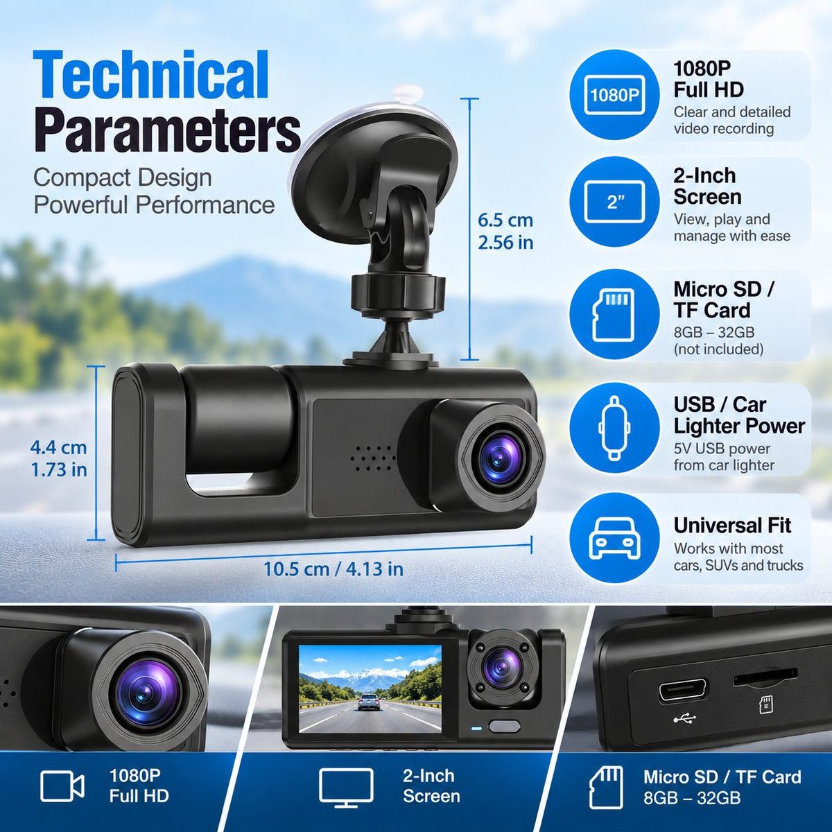 360° Protection Dash Cam: Never Drive Blind Again! 🚗🛡️