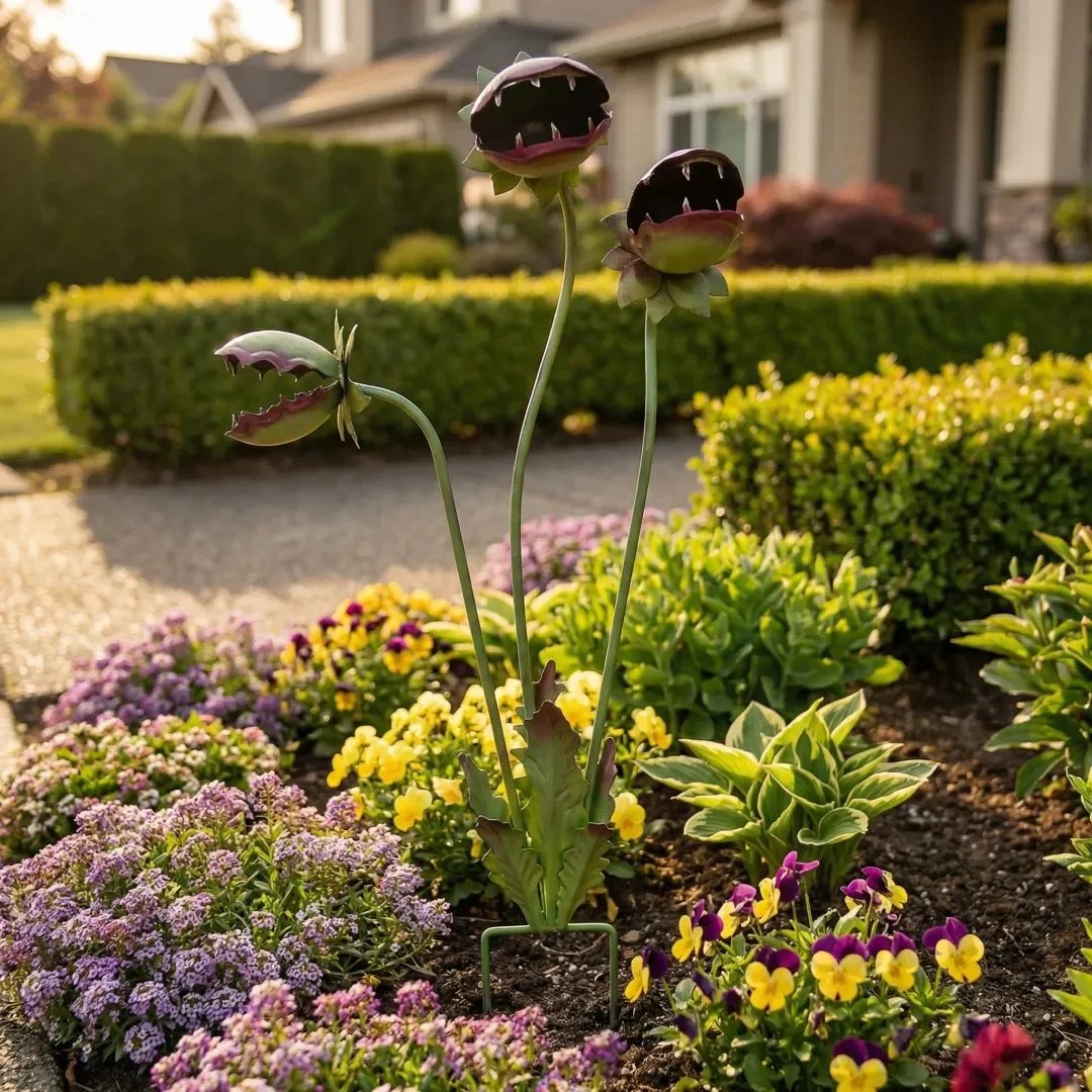 LAST DAY 49% OFF - Whimsical Metal Carnivorous Plant Garden Stake