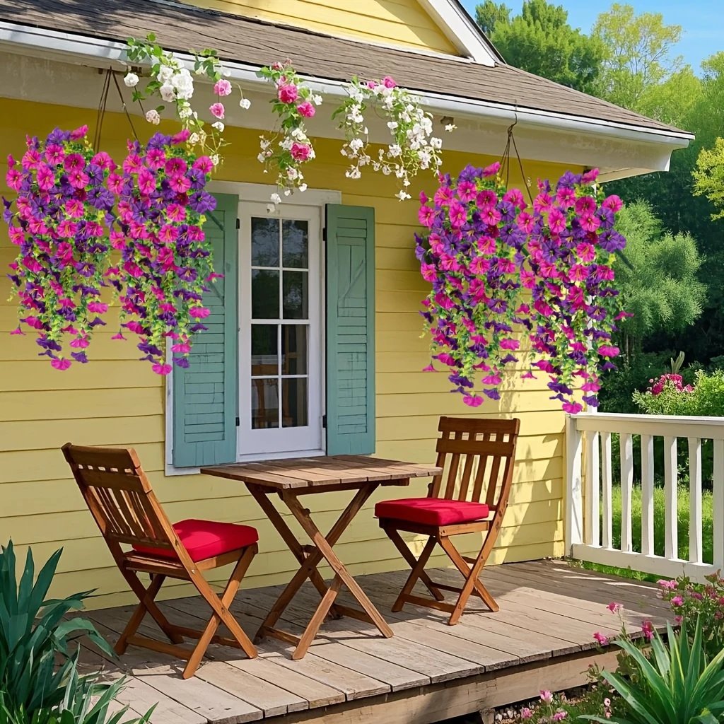 🌺 UV Resistant Hanging Artificial Morning Glory Vine 💖