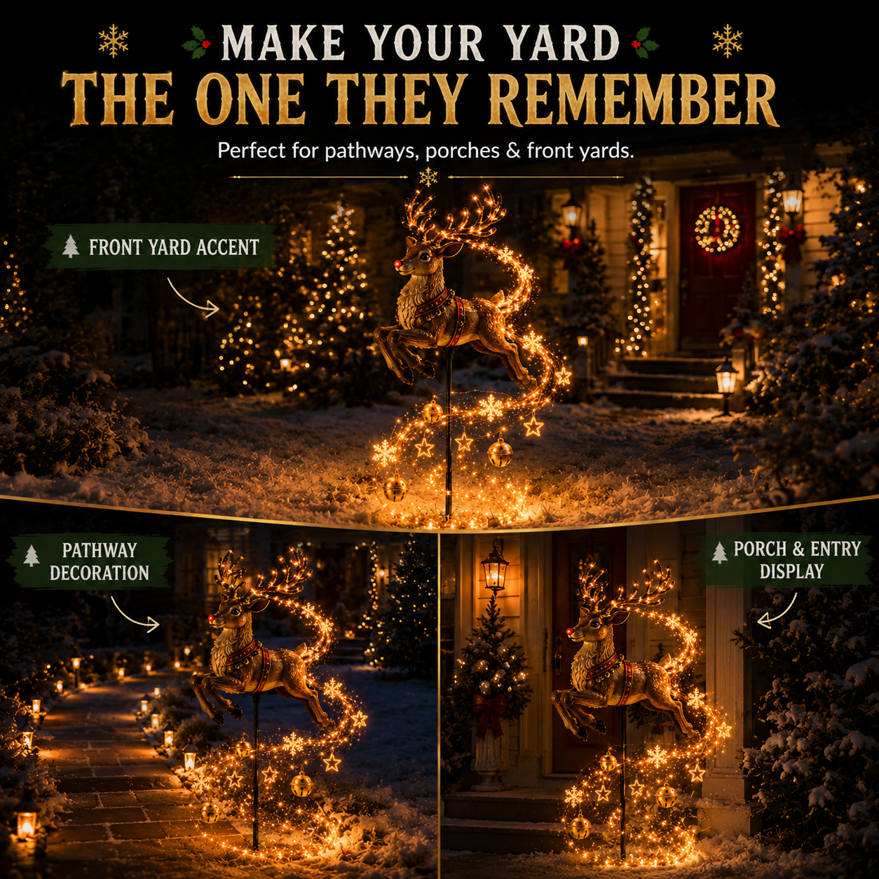 🎄49% OFF🎄✨ Christmas Magic Garden Collection-Transform Your Yard Into A Winter Wonderland With Enchanted Flowing Lights
