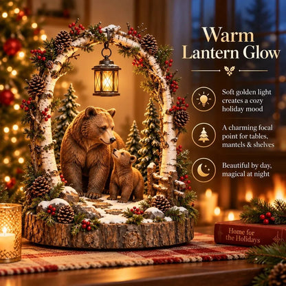 Woodland Christmas Lantern Collection – Lighted Forest Tabletop Decor
