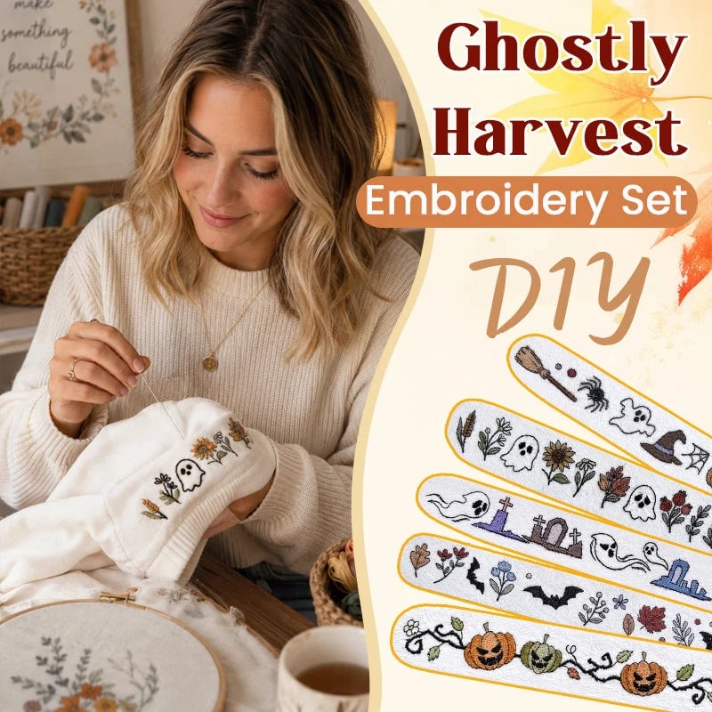 🔥Last Day: 50 % OFF -✨  Halloween Embroidery Pattern Set