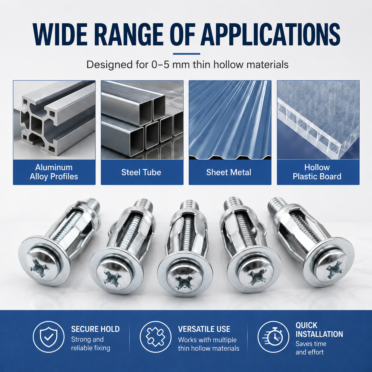 🔧 New Galvanized Hollow Wall Petal Nut – Fast Expansion & Reliable Hold