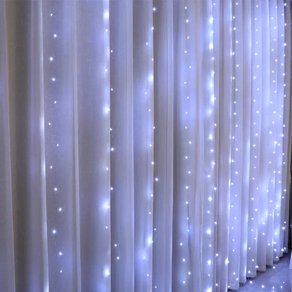 ✨ Remote Controlled LED Curtain Fairy Lights | 9.8×9.8ft