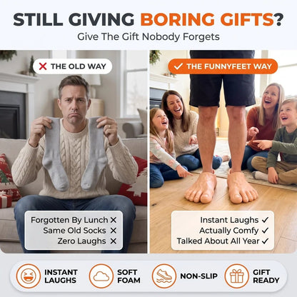 🔥 Last Day 49% OFF – Barefoot Prank Slippers