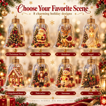 🎄 Lighted Christmas Bell Ornament Collection