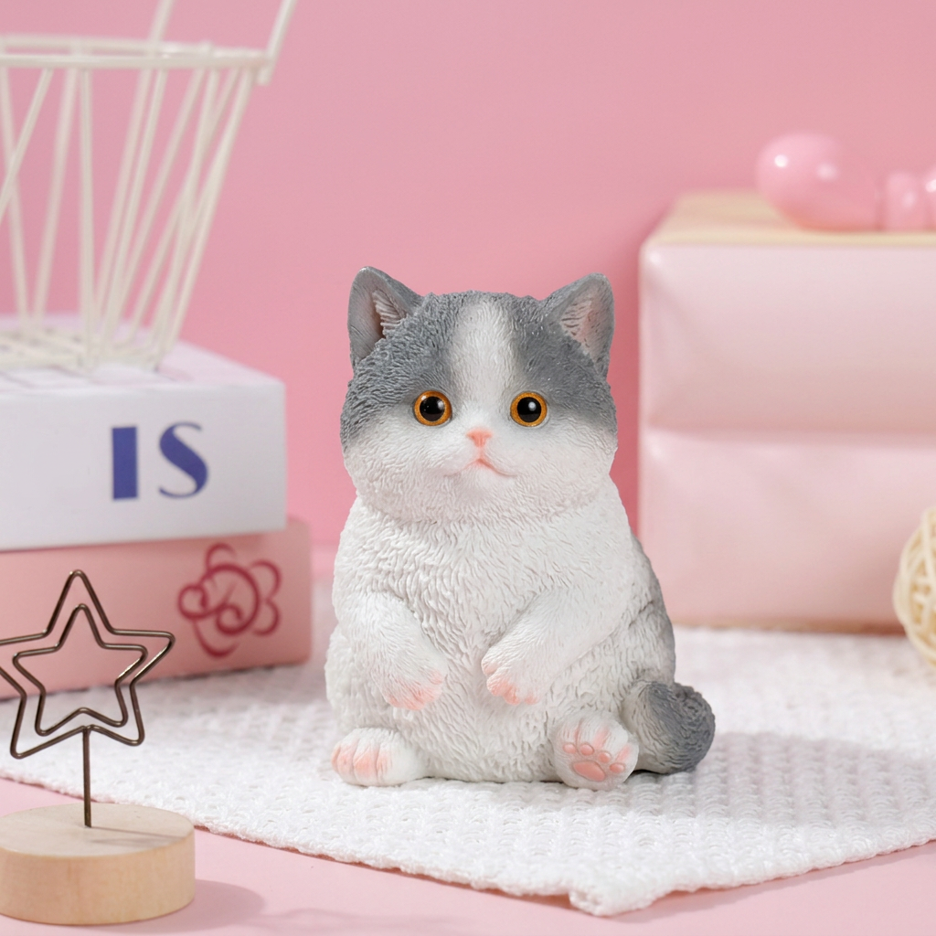 🎨🐾Soft and Cuddly Cat – Stress-Relief Squeezable Toy