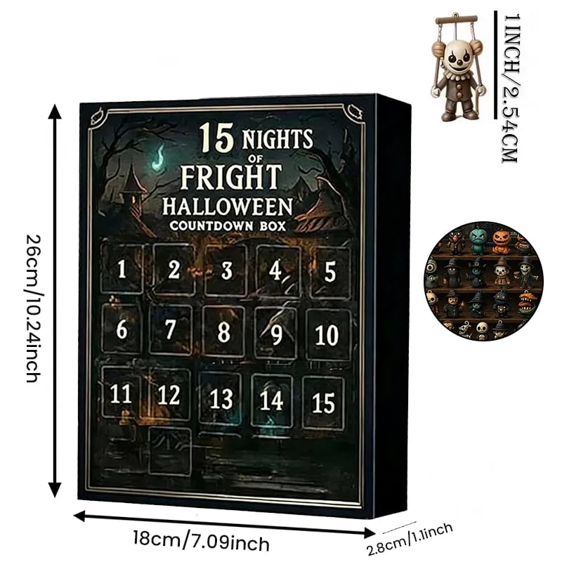 🎃2026 Halloween Countdown Advent Calendar Gift Box - 31 Nights of Fright Blindbags Surprise Set👻