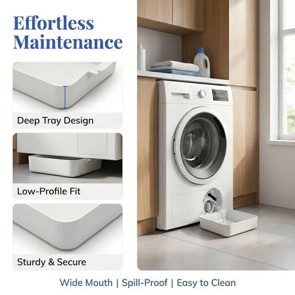 Prevents Water Overflow on the Laundry Floor✨Washing Machine Maintenance Water Catch Tray