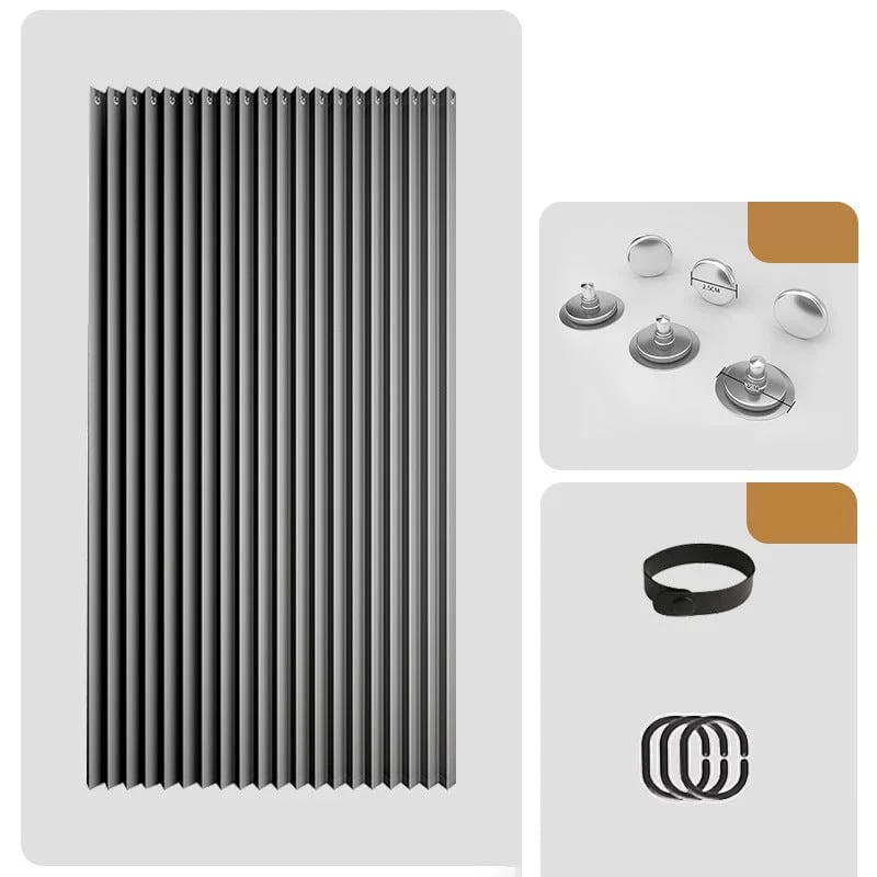 ⭐No-Drill Magnetic Accordion Door Curtain