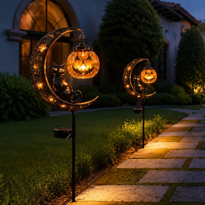 Halloween Early Bird Sale | 49% OFF Pumpkin Moon Garden Stake Light
