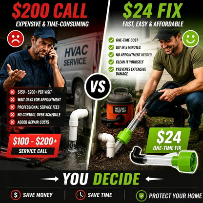 Clear Your AC Drain in Minutes — No Plumber Needed